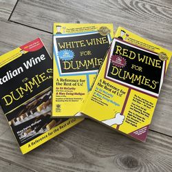 Italian Wine Red Wine & White Wine For Dummies Set Of 3 Books