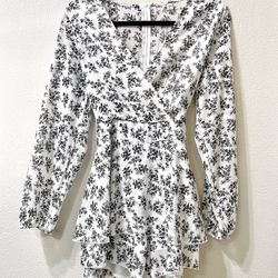 Amazon - White Floral Romper Small