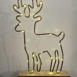 Reindeer Lights Christmas Decor and Candle