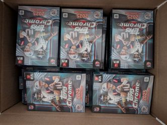 2025 Topps Chrome Football NFL Hanger Boxes Sealed