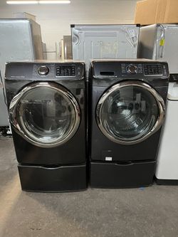 ✨ Samsung Washer & Gas Dryer Set with Pedestals ✨