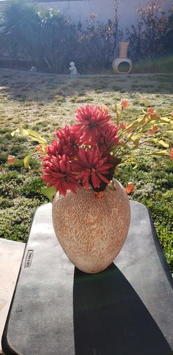 Flower vase and flowers
