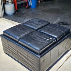 Square Black Ottoman 3ft By 3ft 