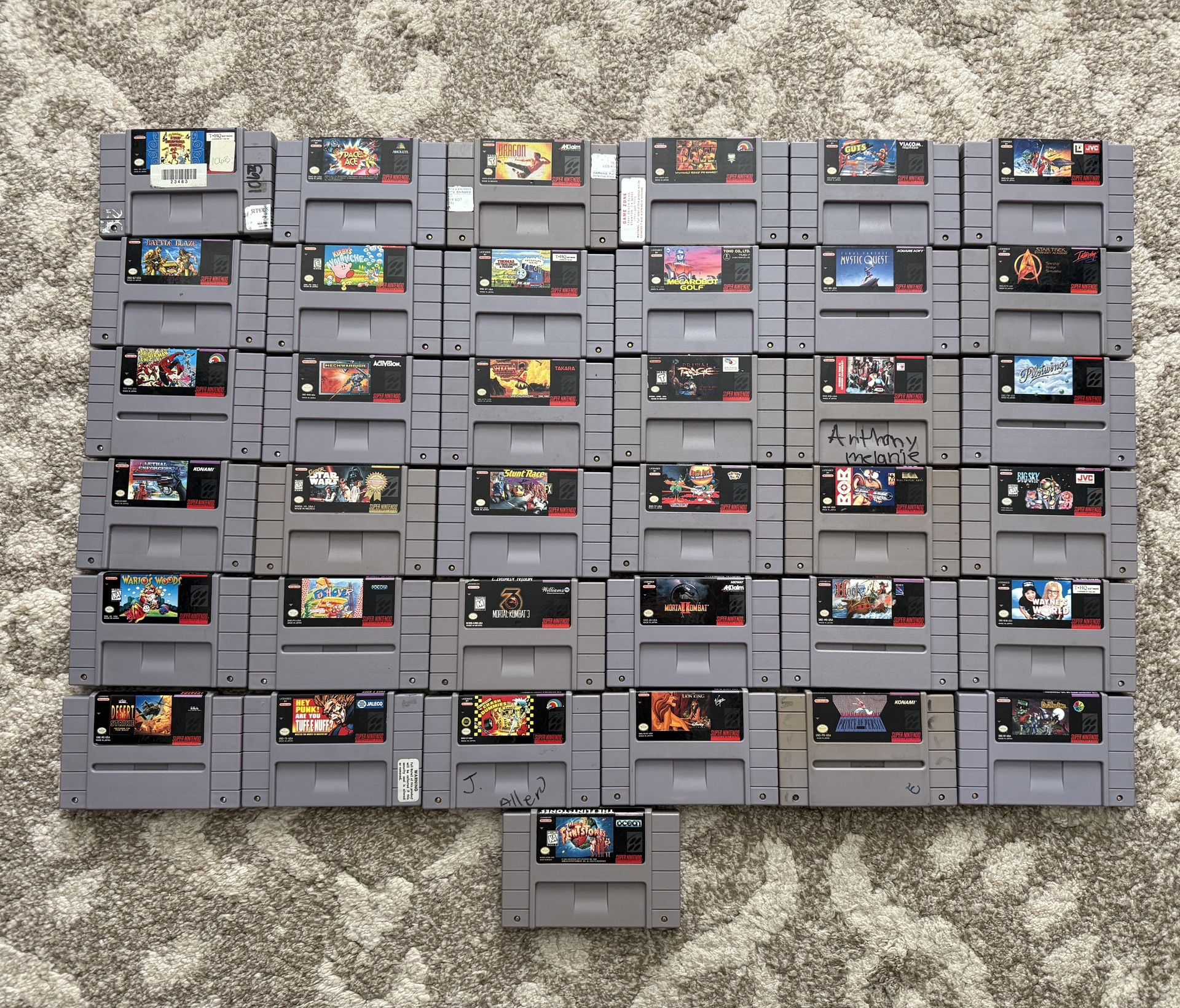 Super Nintendo Games 15 Each