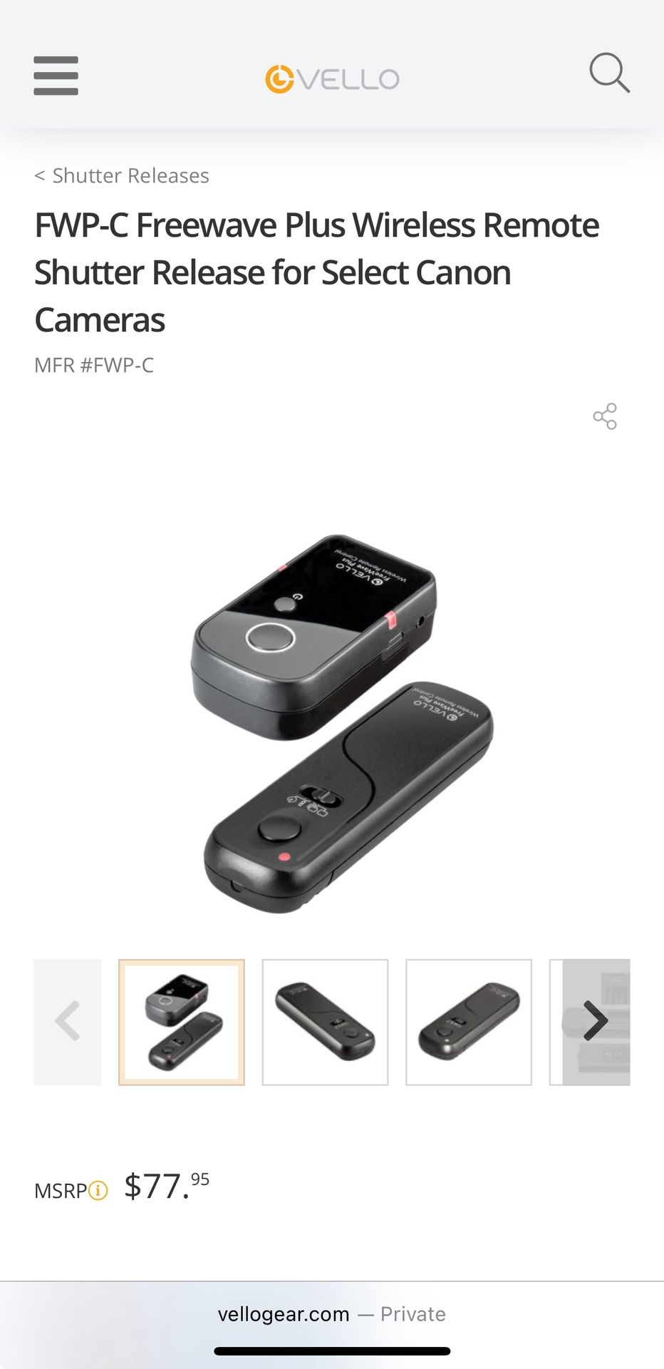 Freewave Plus Wireless Remote Shutter Release for Select Canon Cameras,All Products : American Fashion Style Bags On Sale