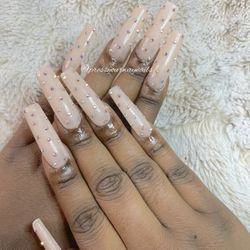 Bling Nude Press On Nails 