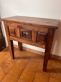 Antique table hallway entryway nightstand solid wood