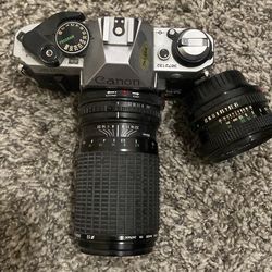 Canon AE - 1 with lenses