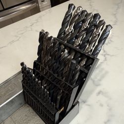 Drill Bit Set 29pc USA 1/16-1/2 by 64ths Black Oxide HSS Machinist Index