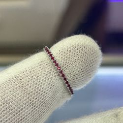 14kt White Gold Ruby Band