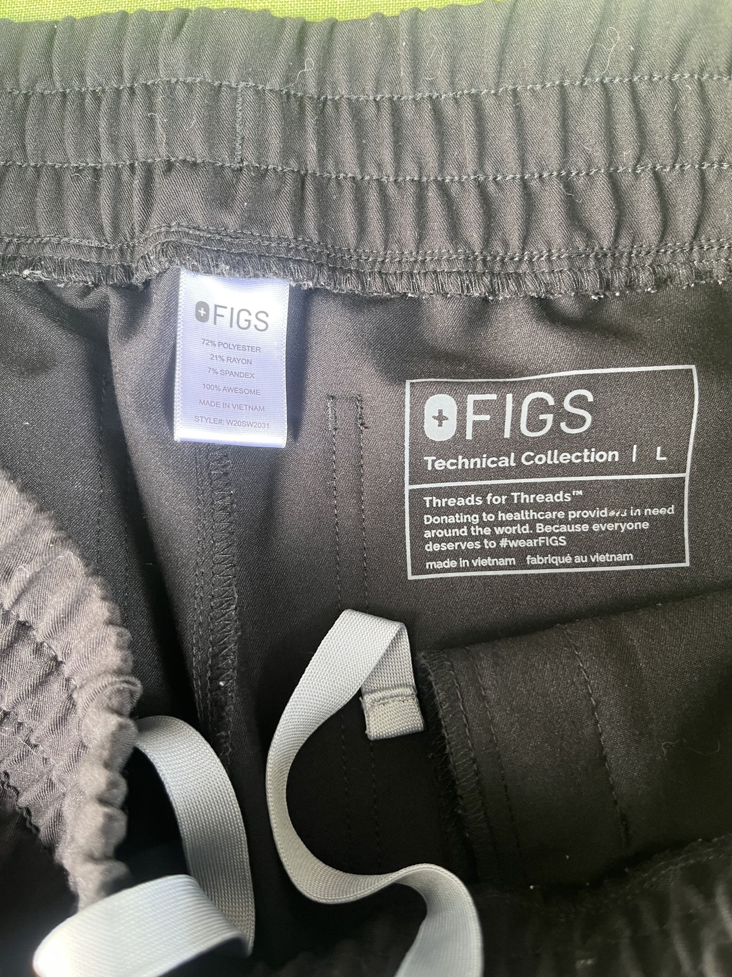 Figs, Black Scrubs Size, Large Black Pants Only