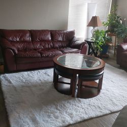 3 Piece Leather Couch Set