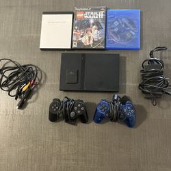 PS2 Slim 2 Controller And 3 Games