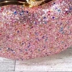 NWT D' Margeaux NY, Sequin Lip Silhouette Clutch