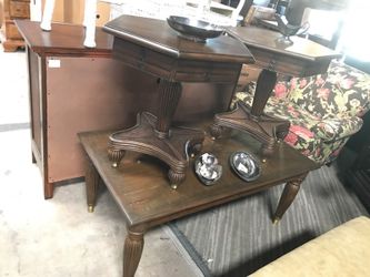 Brand new rattan Capris coffee and 2 end tables