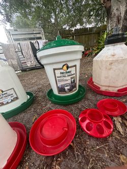Brand new chicken feeder set