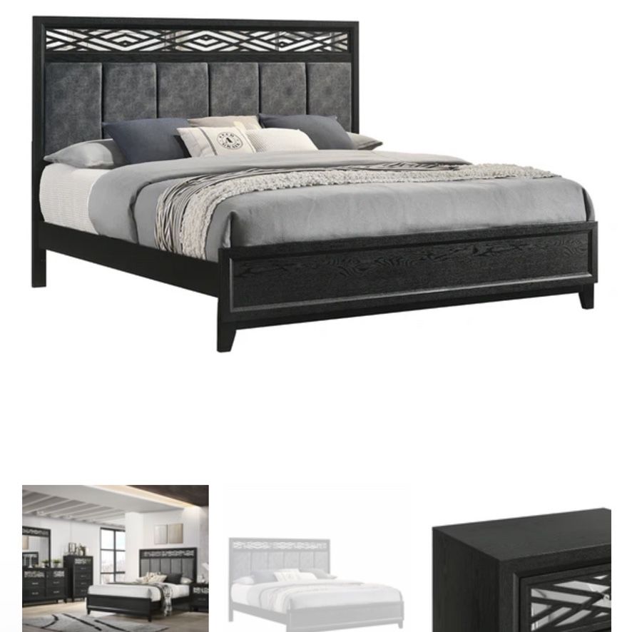 Bed, Dresser And 1 Bed Side Table 