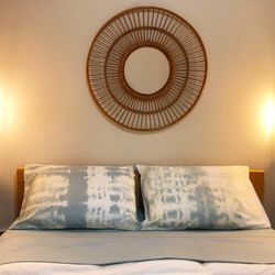 Round Rattan Mirror