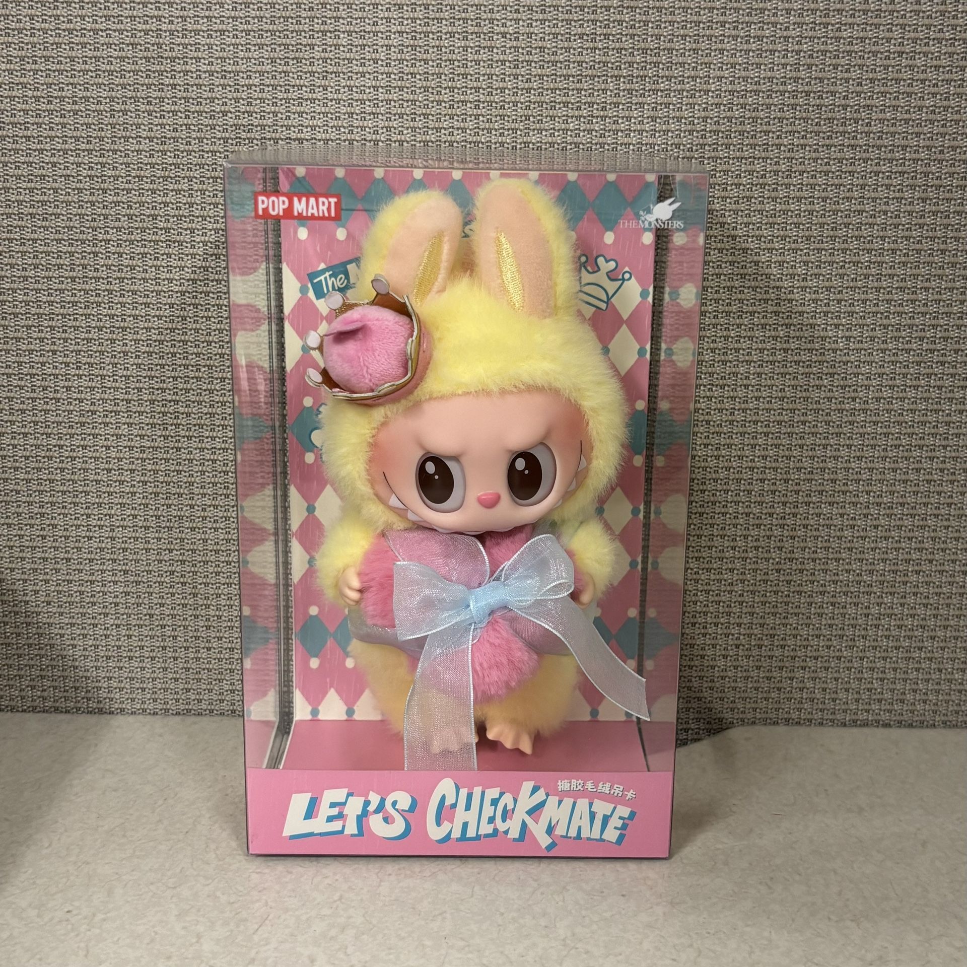 POP MART LABUBU THE MONSTERS Let's Checkmate Vinyl Plush Hanging Doll NEW
