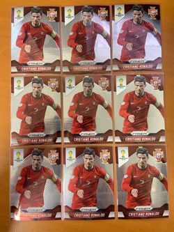 Cristiano Ronaldo - 2014 Panini Prizm World Cup #161 - (9) Card Lot!