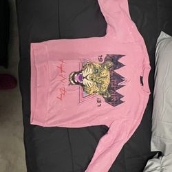 Pink Graphic Long Sleeve Shirt – Size Small (S)