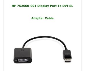 DisplayPort to DVI-SL Adapter Cable