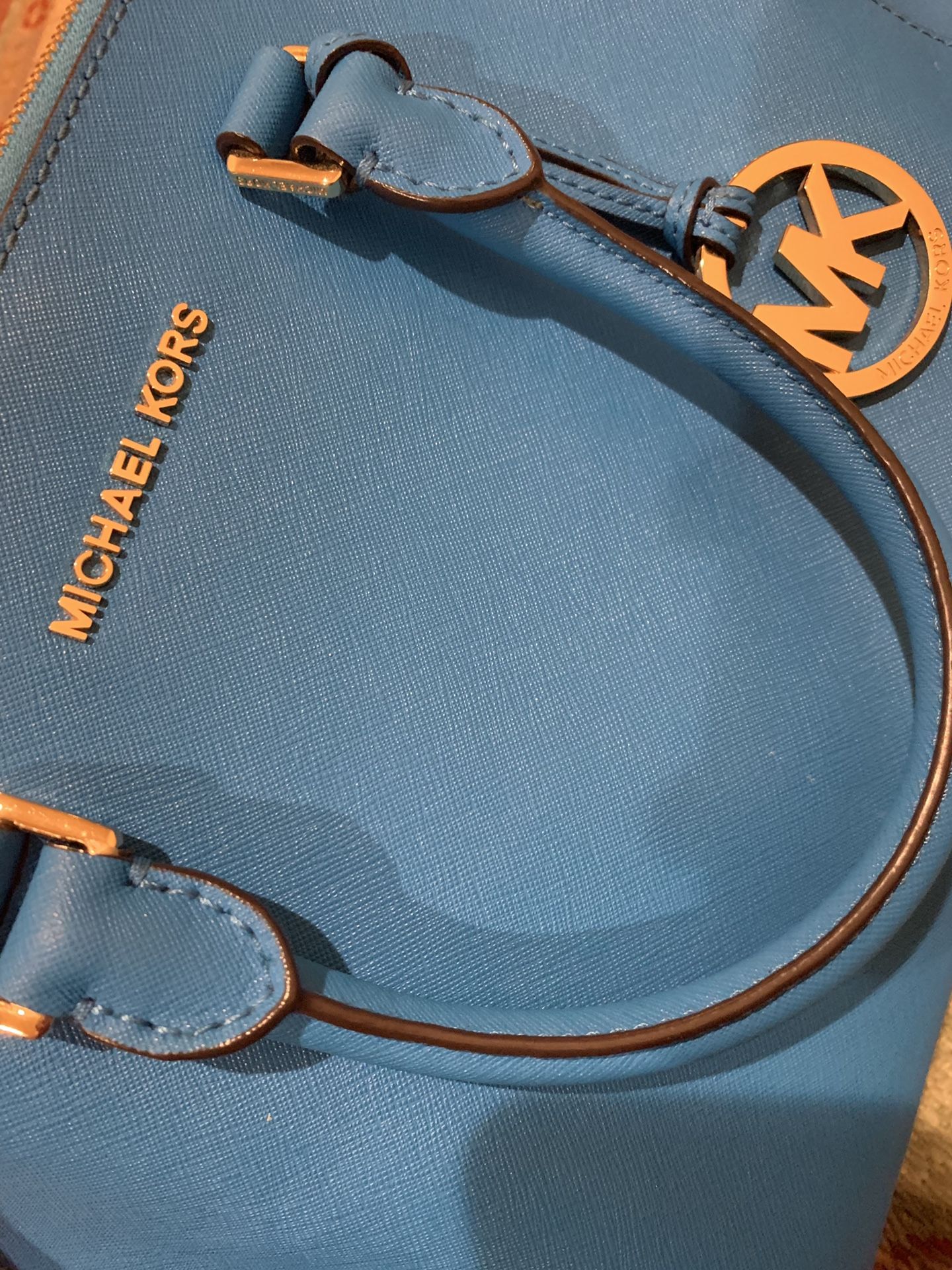 Turqoise MK BAG satchel with additional strap