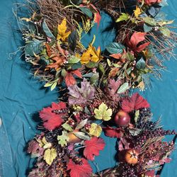 Two Fall  Wreaths $10 Each 