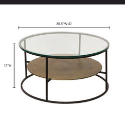 Frame Coffee Table with Shelf
