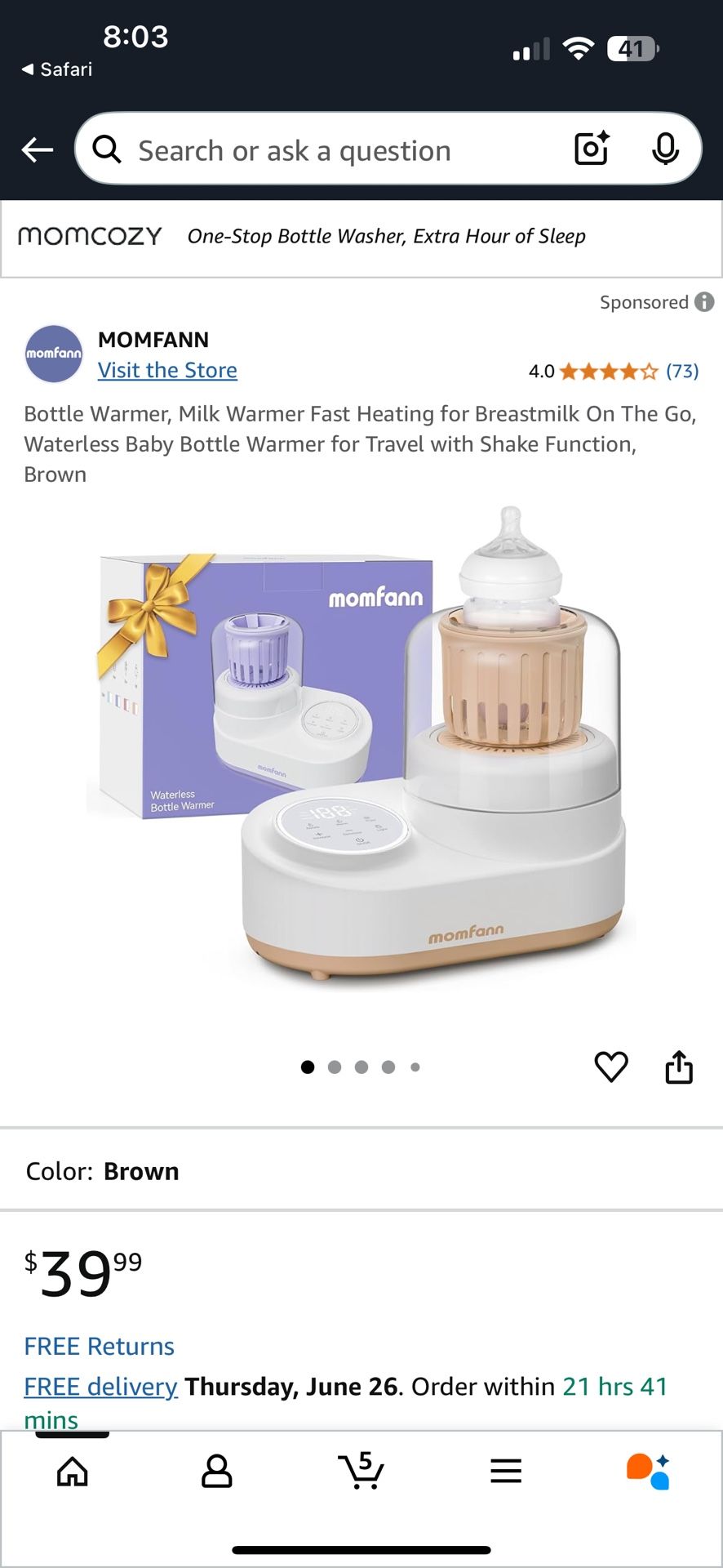 Mom Fann Bottle Warmer