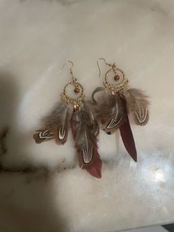Eagle feather earrings