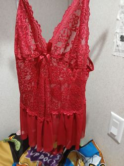 Red plus size lingerie