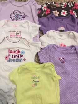Baby girl clothes 6M onesie lot