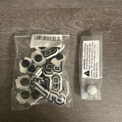 Jibbitz Shoe Charms Sports Shoe Charm Numbers and Volleyball Shoe Charms for Croc, Clog Sandals, Cute Decoration Pins Accessories