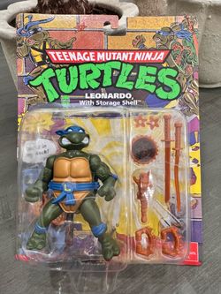 Teenage Mutant Ninja Turtles Leonardo with Storage Shell – 2022 Playmates Retro Figure – Sealed