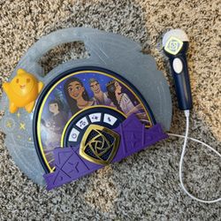 Disney Wish Sing Along Boombox with Bluetooth Real Mic Lights Built-in Music