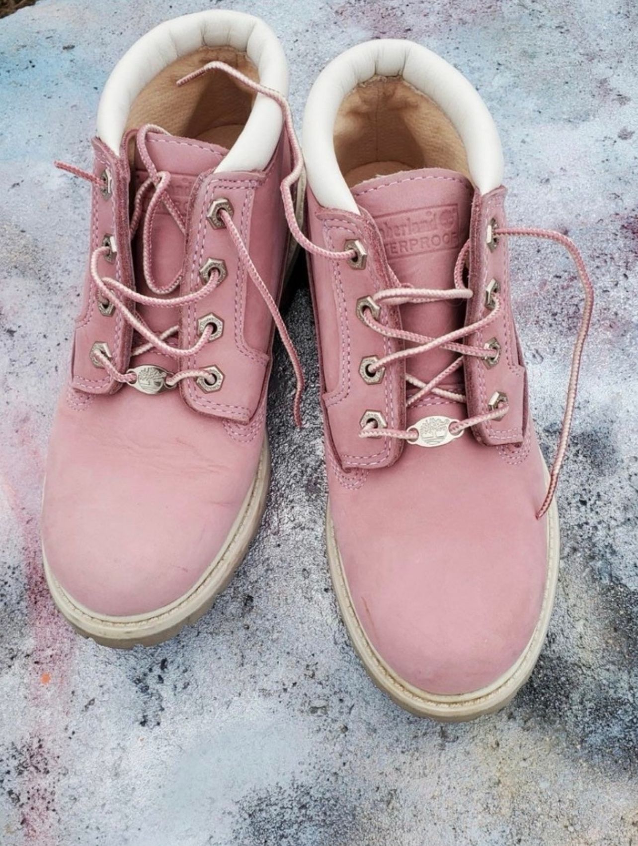 PINK Timberland boots