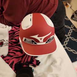 New Mizuno B6 Junior Helmet Maroon/ White $60