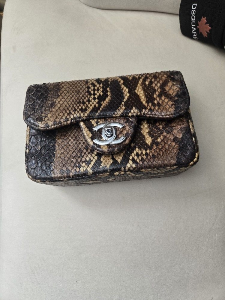 Chanel Python Skin Hand Bag