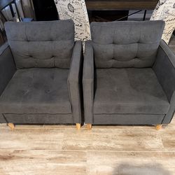 Set of accent chairs,  almost new