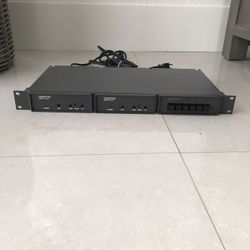 VideoTek ADA -16 Rackmount Audio Distribution Amplifier (Qty 2) & Video Switch