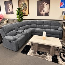 Reclining Sectional Sofa | 2x Recliners