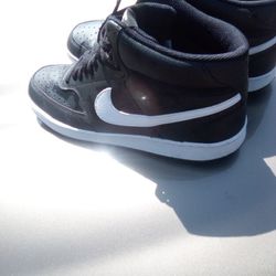 Nike Court Vision Black Mid Tops 