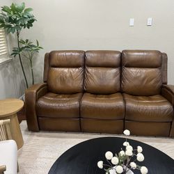 Premium Australian Leather Power Reclining Sofa – 3 Seater – Excellent Condition