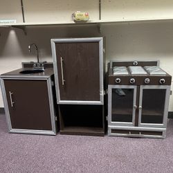 3 PC Handmade Play Kitchen 