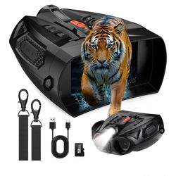 Night Vision Goggles, Derosko 4K Night Vision Binoculars with 4" HD Screen, 10X Digital Zoom Infrared Binoculars with 5000mAh Battery for Camping Hunt