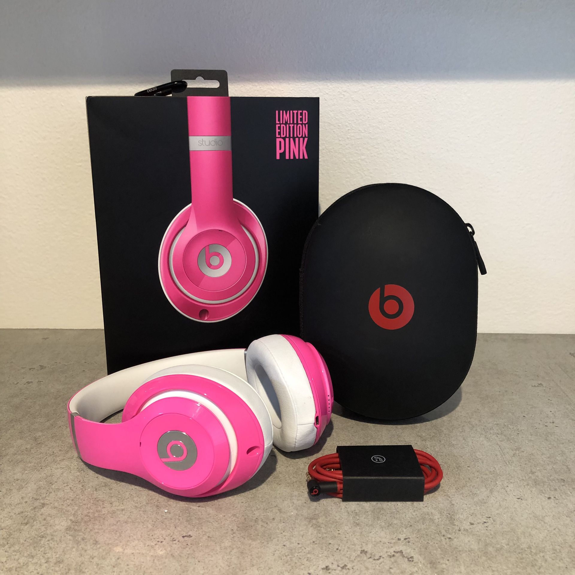 Limited edition pink beats studio headphones
