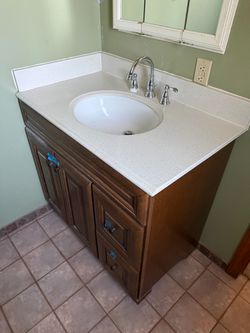 Bathroom Vanity with Sink and Faucet