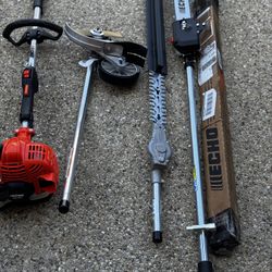 Echo 21 in. 21.2 cc Gas 2-Stroke Hedge Trimmer Curved Shaft Edger  Pole saw