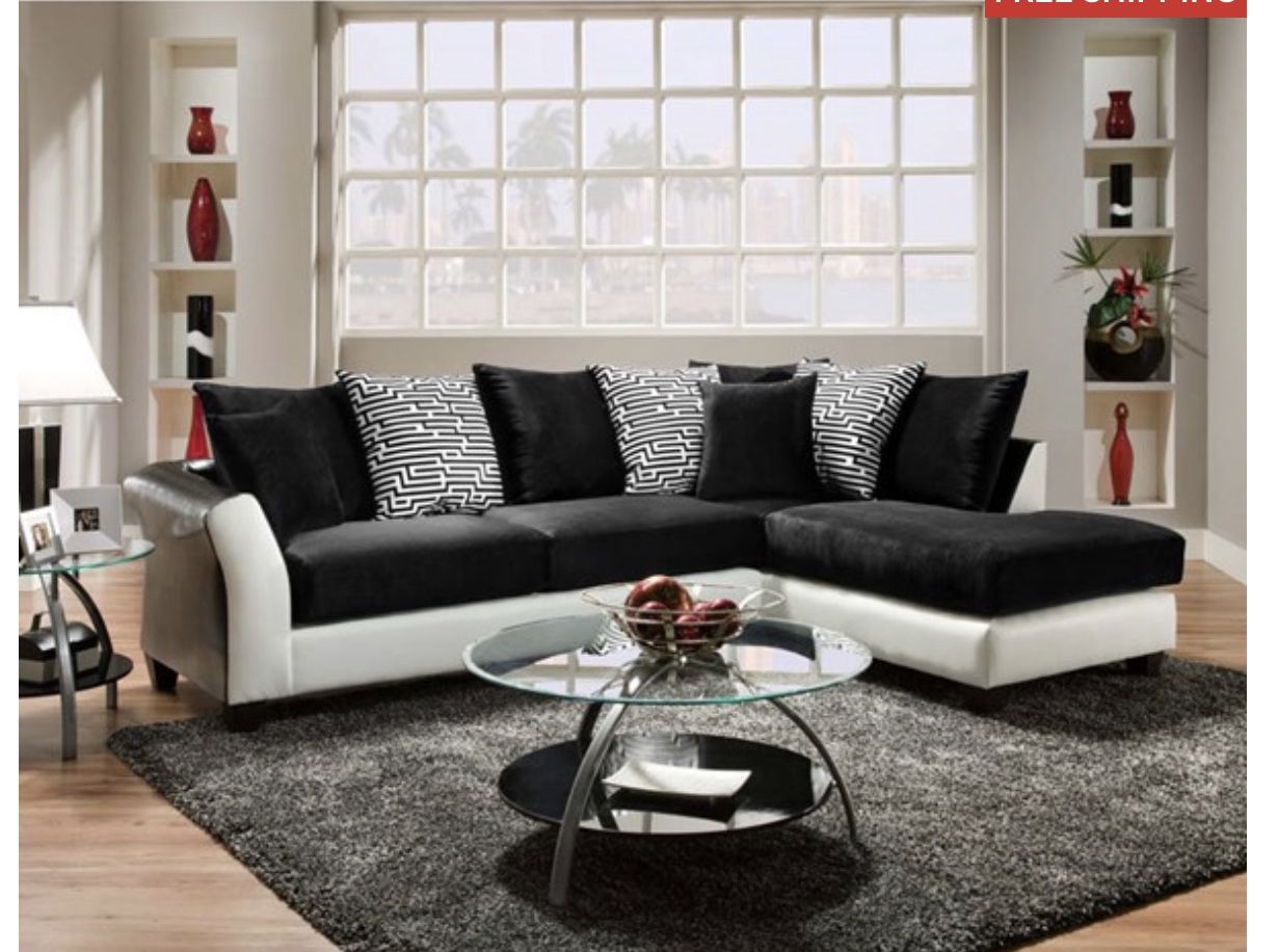 Sectional And Square Arm Sofa Set with Pillow Included